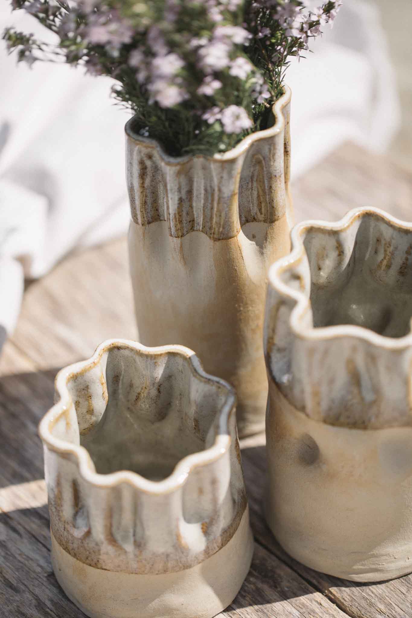 Ruffle Vases