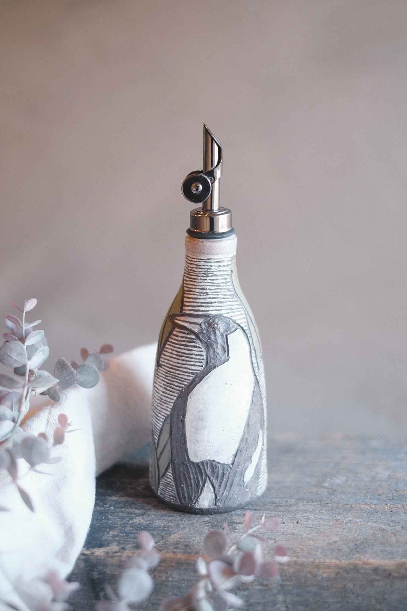 Magpie Oil Pourer — in collaboration with Jane Chapman