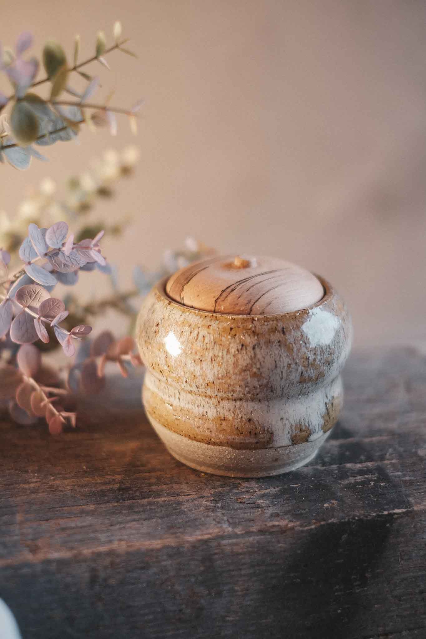 Ceramic Jar with Blackheart Sassafras Lid — Medium