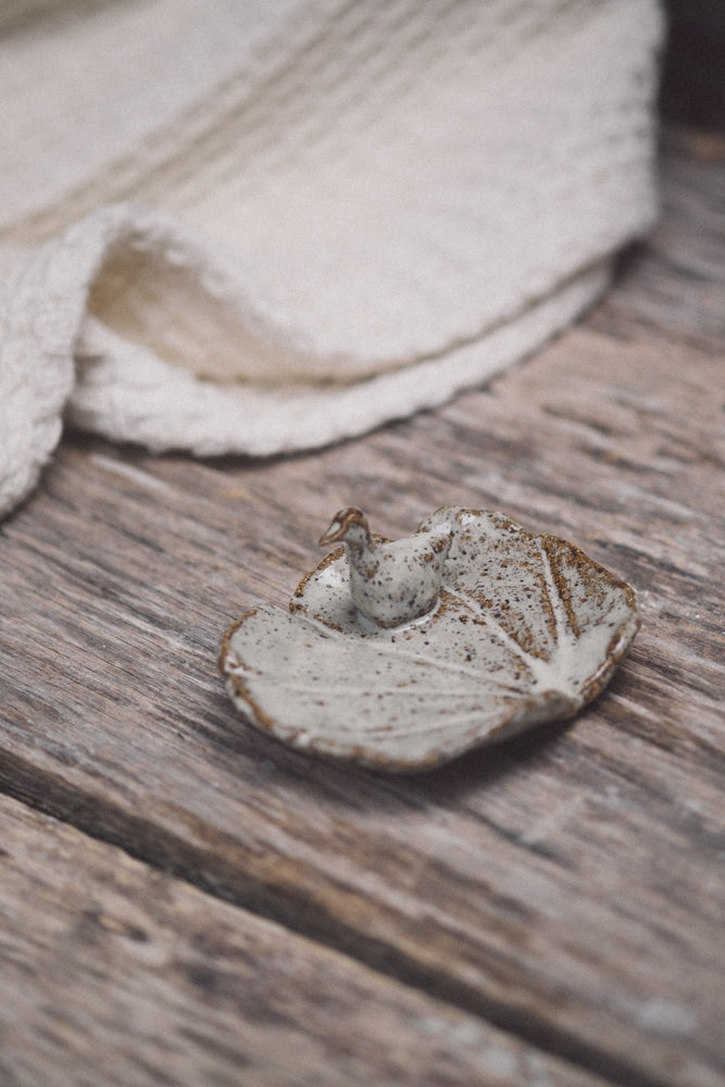 Creature Trinket Dish - Duck on a Leaf