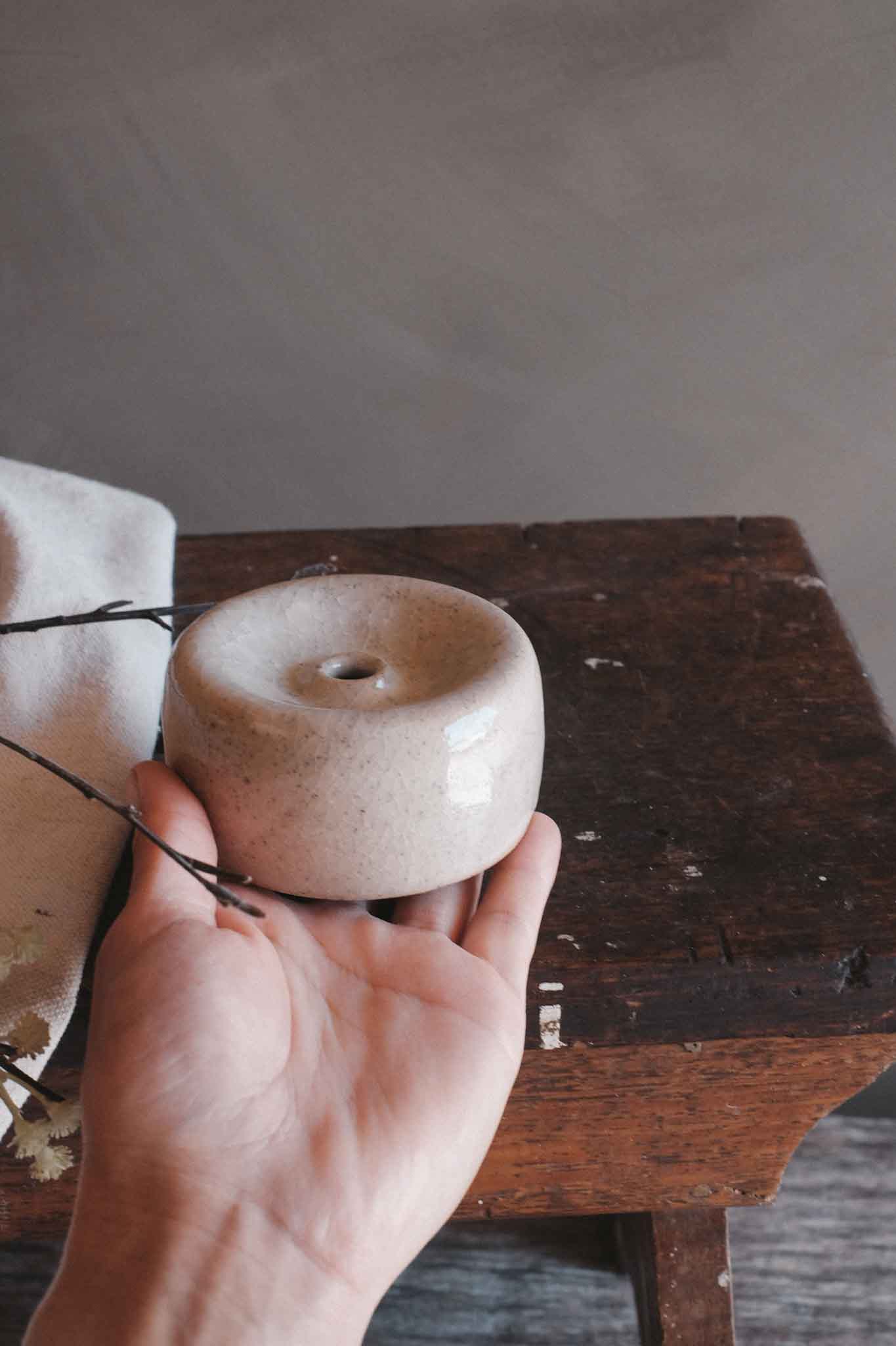 Snowflake Crackle Bud Vase
