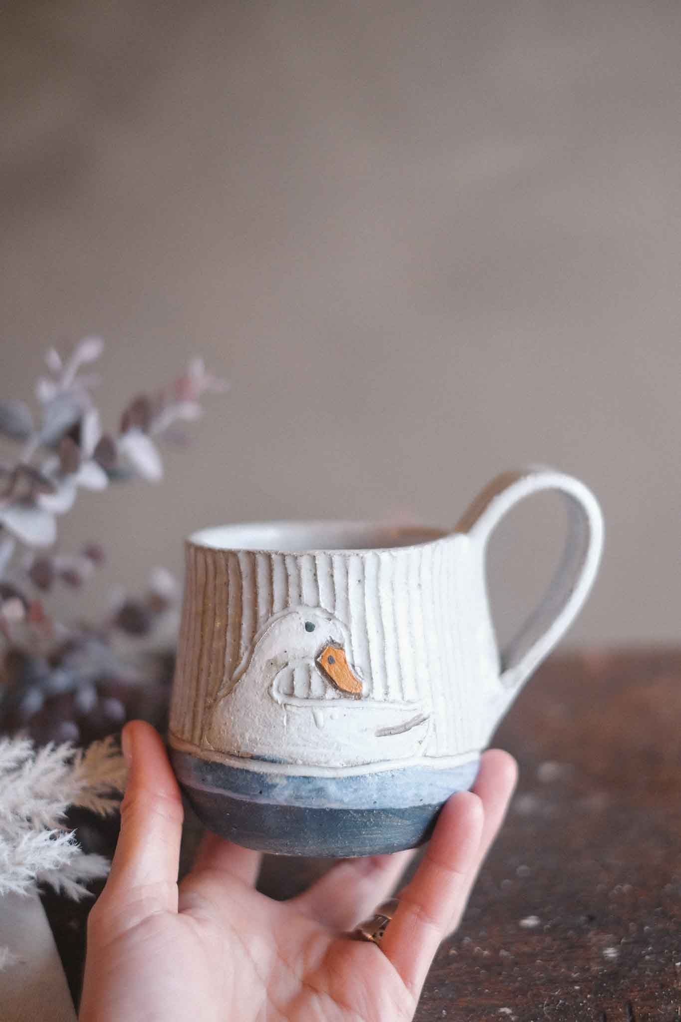 “Ducks" White Mug - Jane Chapman Collaboration (320ml)