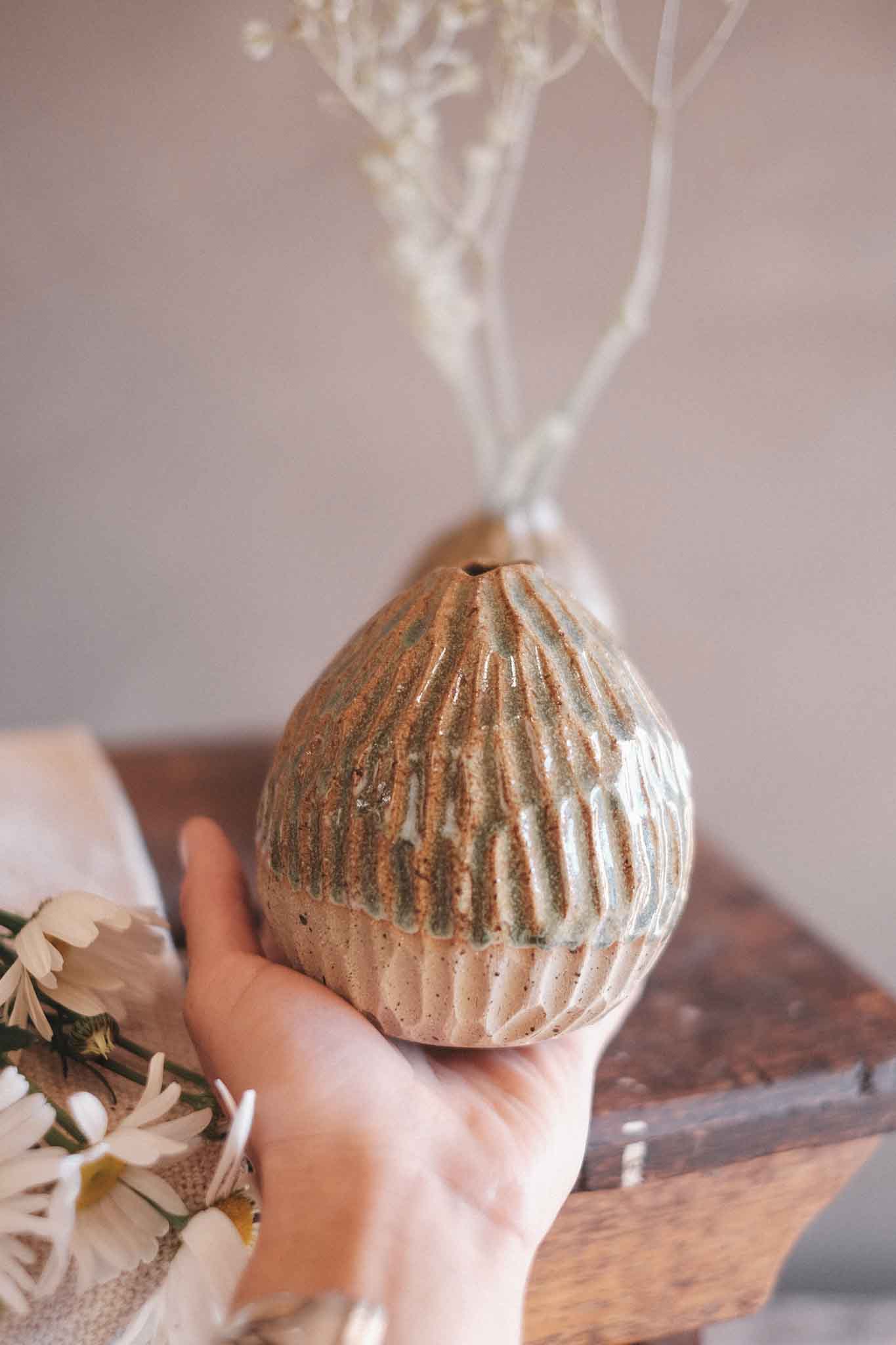 Carved Vase – Seed Form | Medium