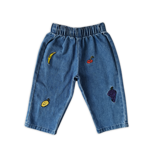 Organic Fruit Salad Denim Pants