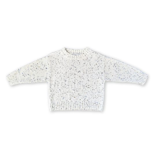 Organic Funfetti Knit Pull Over - Surf