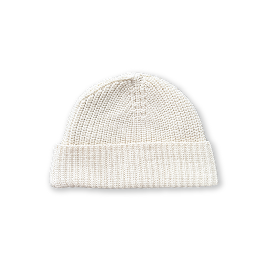 Organic Ribbed Beanie - Raw