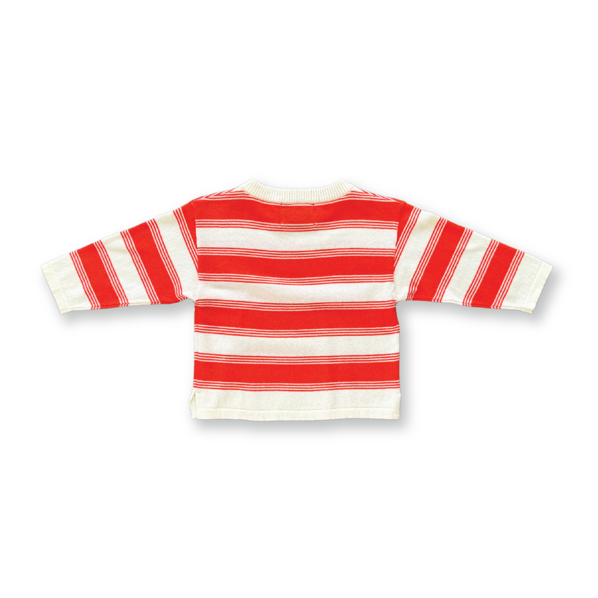 Organic 7-Stripe Long Sleeve Tee - Tomato