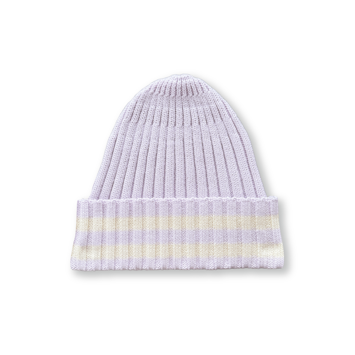 Organic Striped Pixie Beanie - Lilac Ice