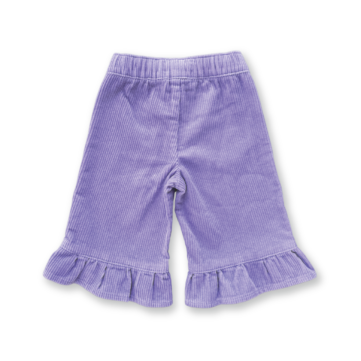 Organic Frill Cord Pant - Iris