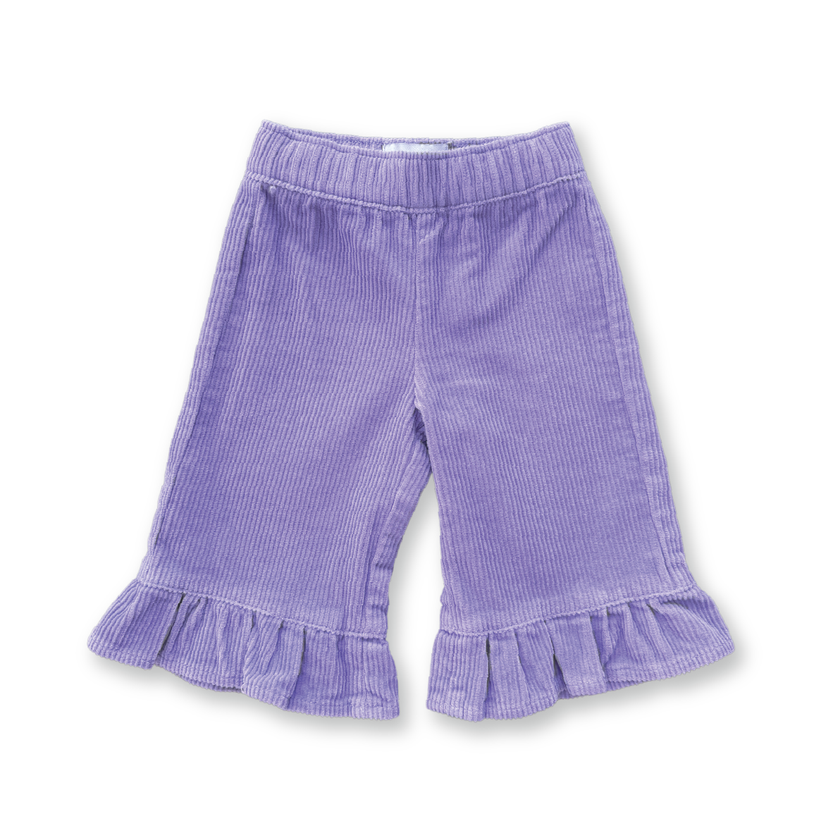 Organic Frill Cord Pant - Iris