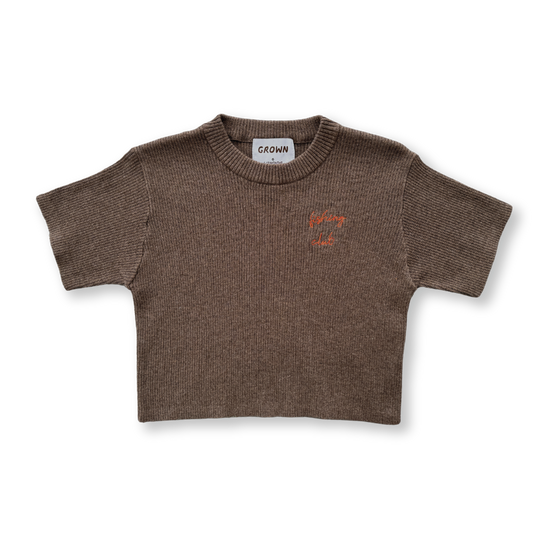 Fishing Club Rib Tee - Mud