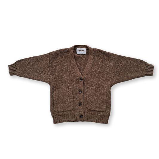 Textured Cardigan - Mud