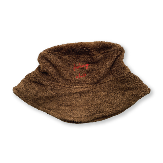 'Fishing Club' Terry Bucket Hat - Mud