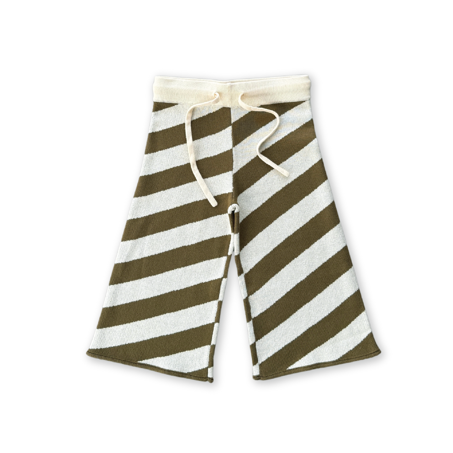 Diagonal Stripe Knit Flares