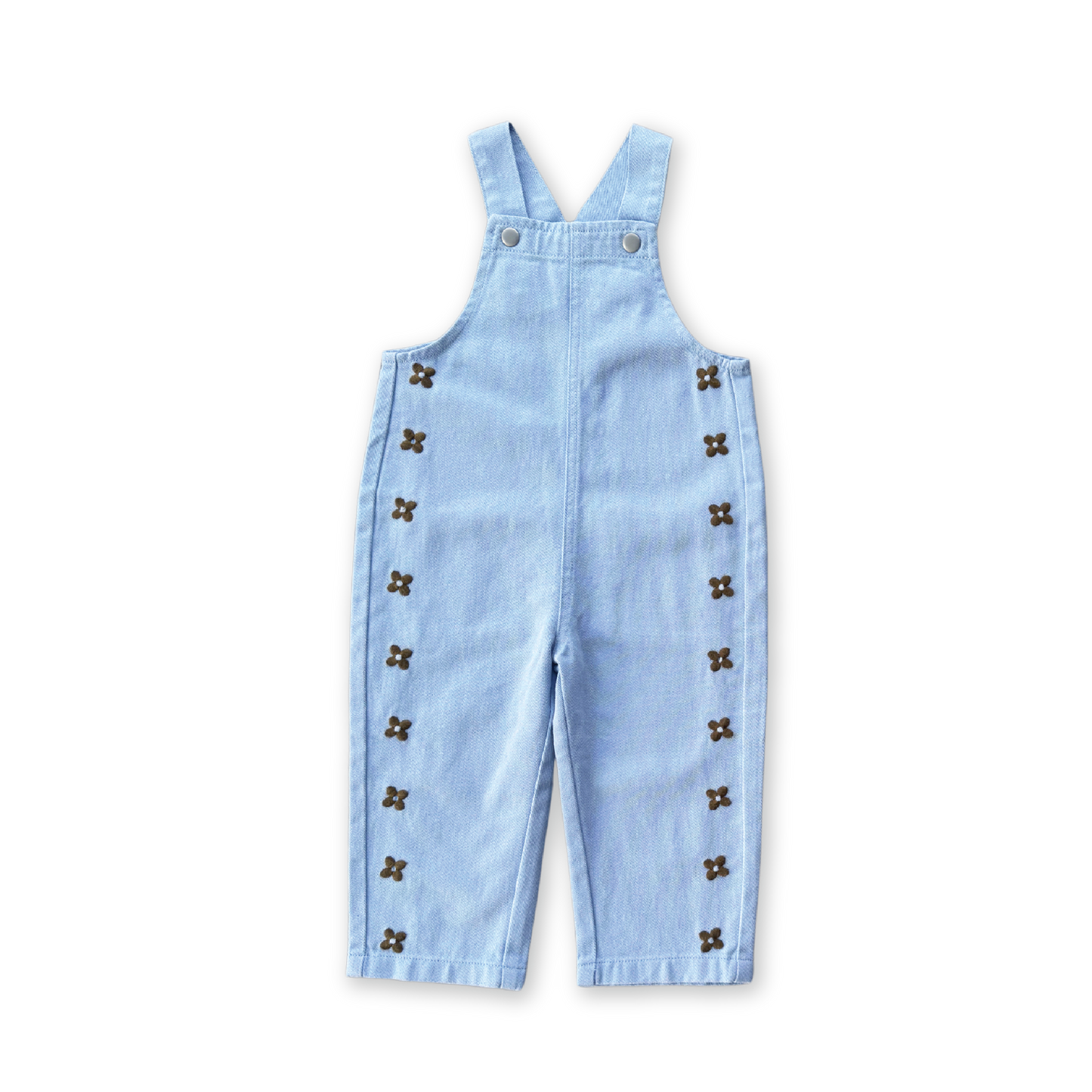 Organic Embroidery Posy Overalls