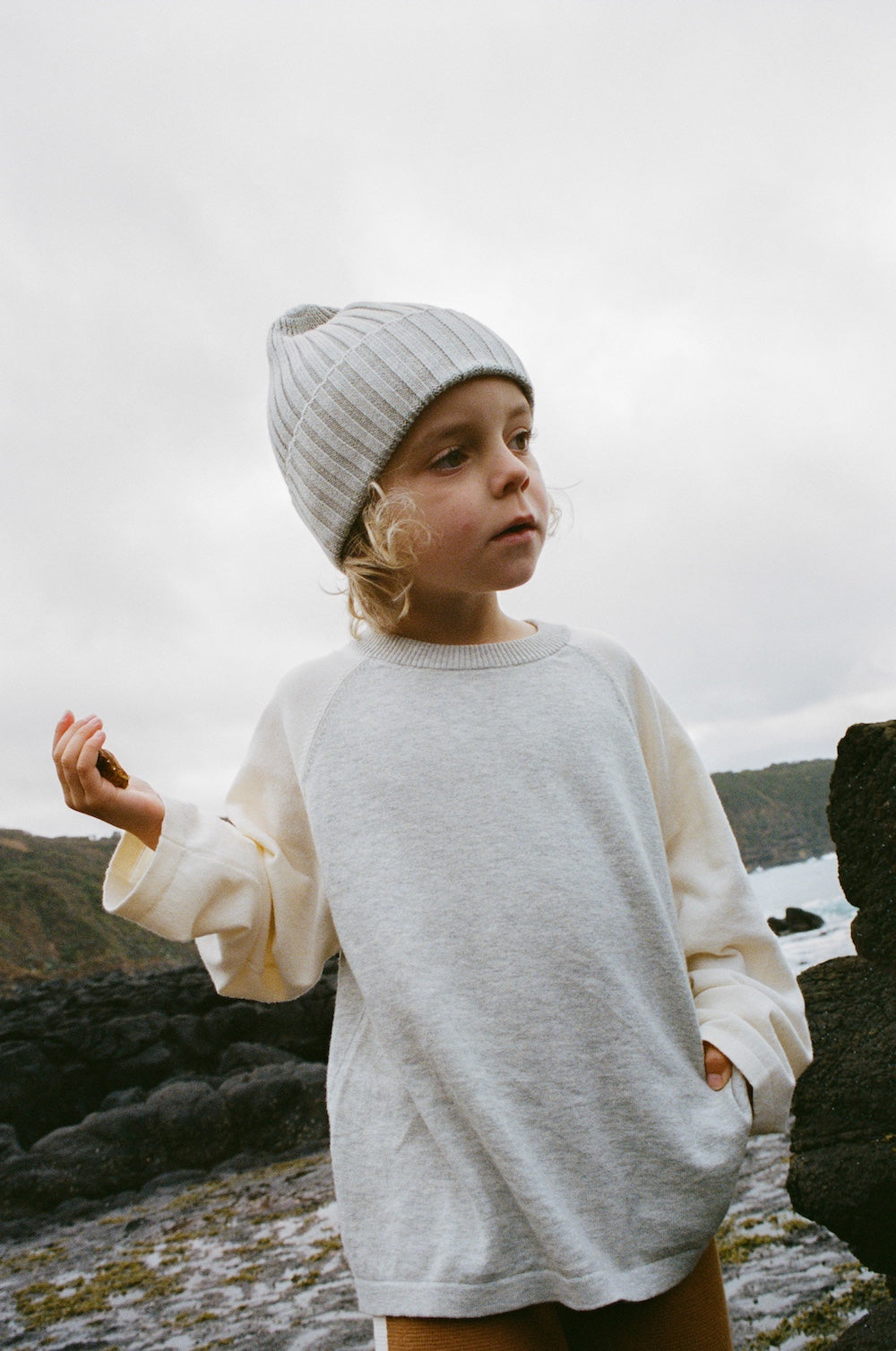 Raglan Long Sleeve Tee - Grey Marle