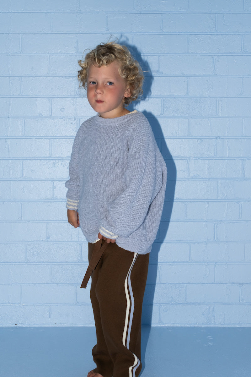 Organic Essential Textured Knit Pull Over - Haze