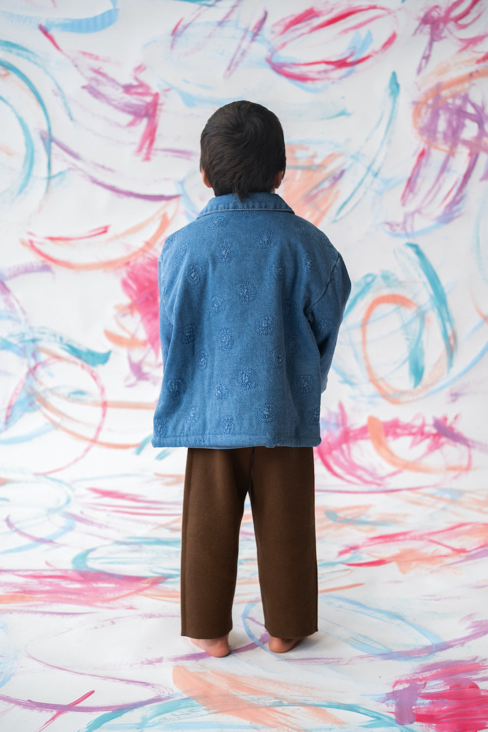 Quilted Swirl Denim Jacket