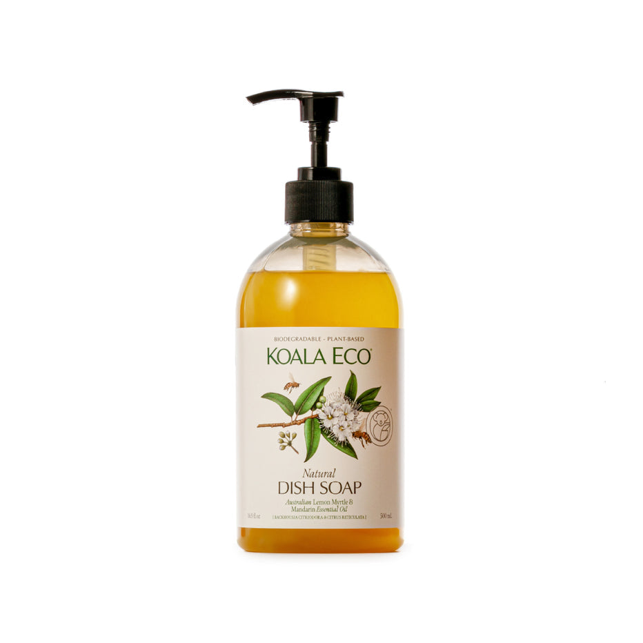 Natural Dish Soap | 500ml/1L | Lemon Myrtle, Mandarin Essential Oil