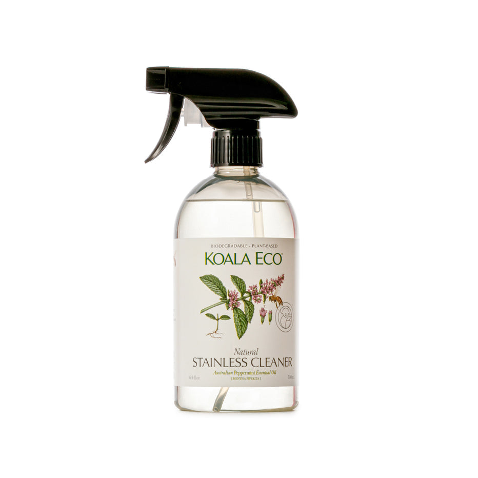 Natural Stainless Cleaner | 500ml/1L | Peppermint Essential Oil