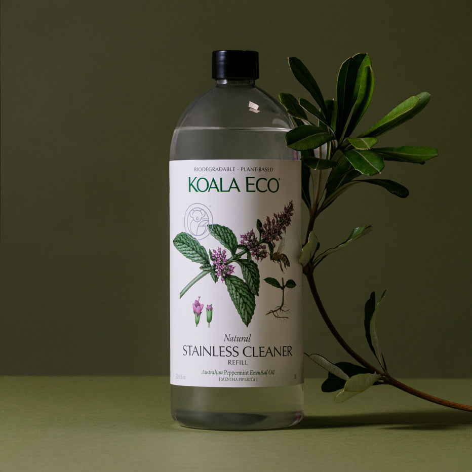 Natural Stainless Cleaner | 500ml/1L | Peppermint Essential Oil