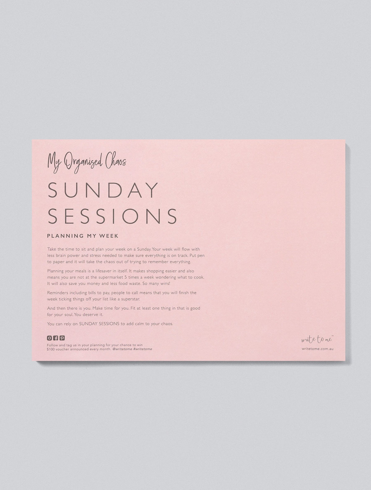 Sunday Sessions Note Pad