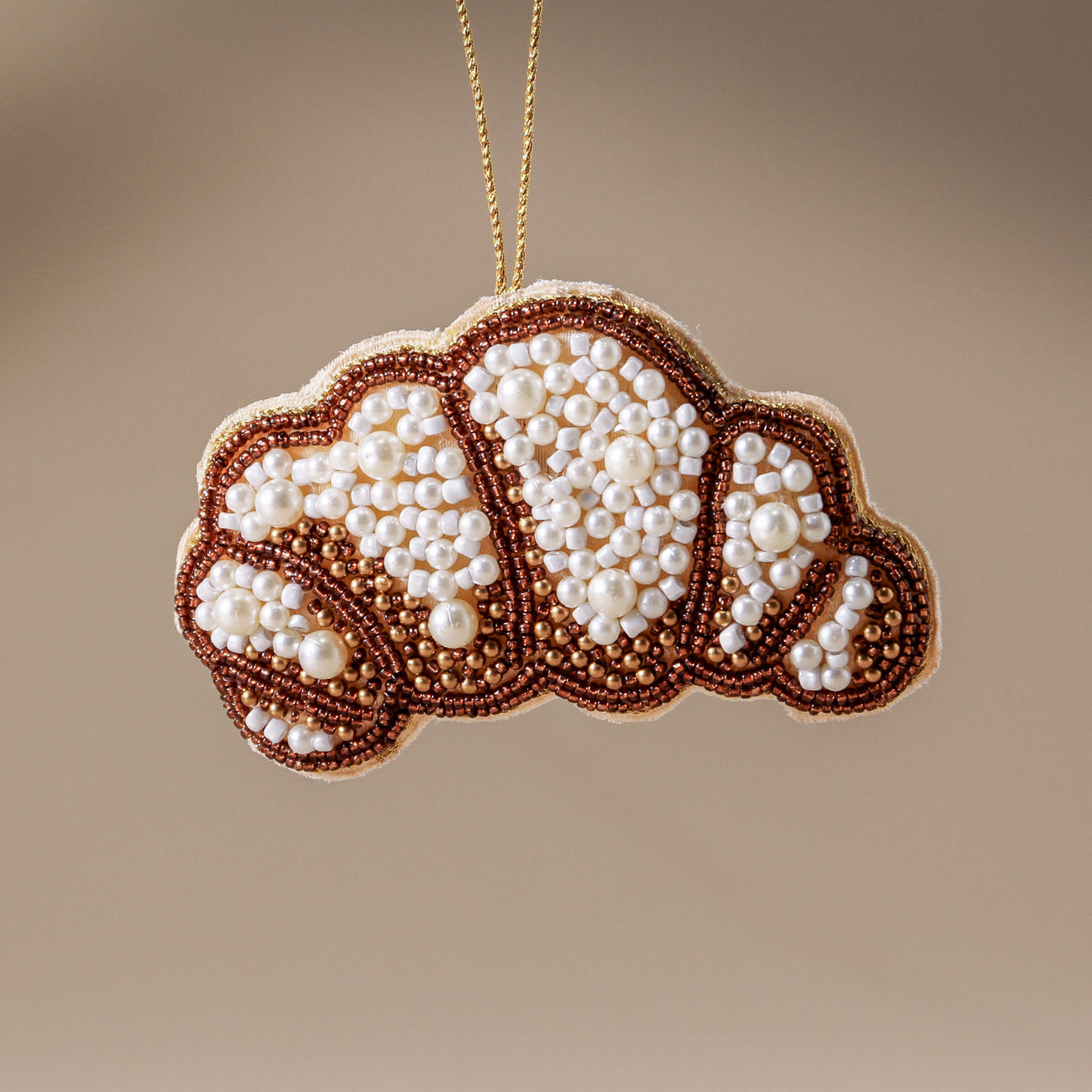 Croissant Beaded Decoration