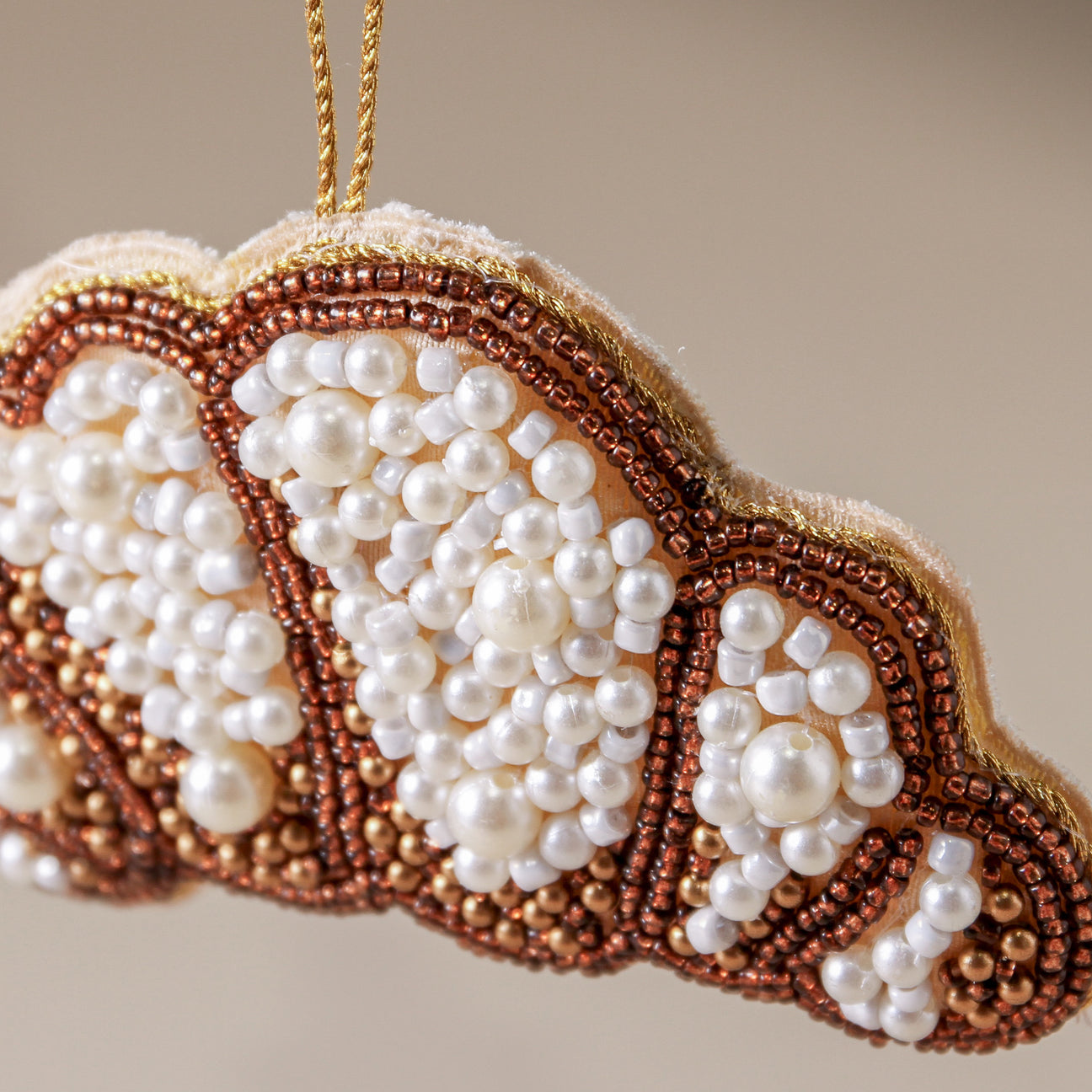 Croissant Beaded Decoration