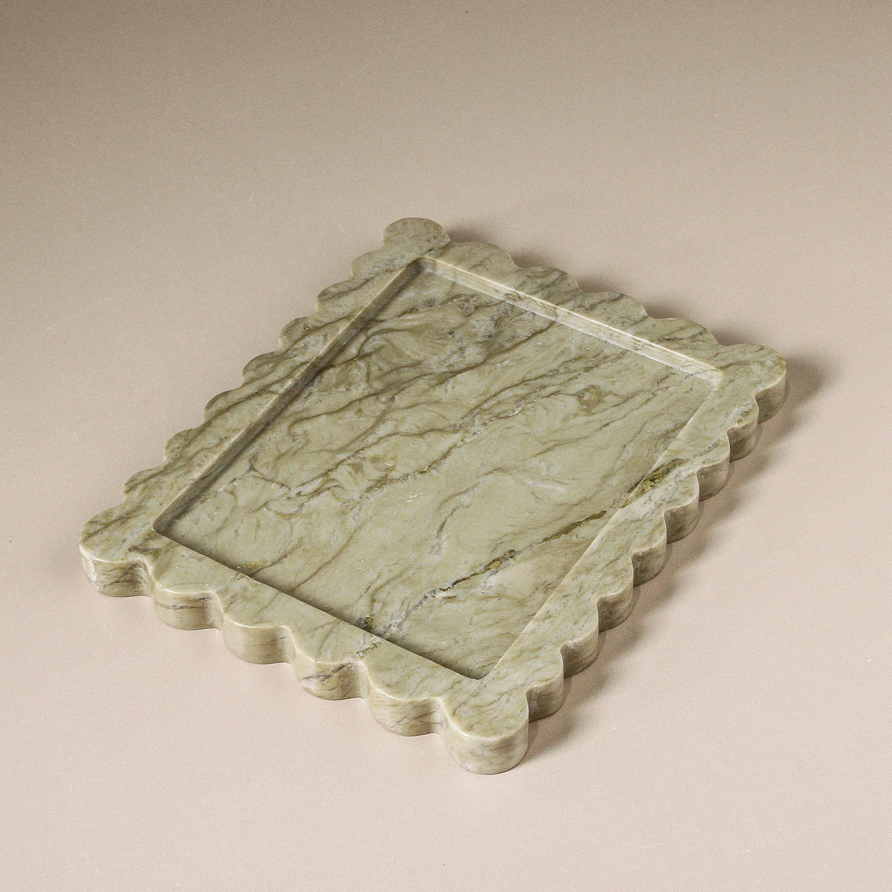 Arabesque Tray Mint Marble