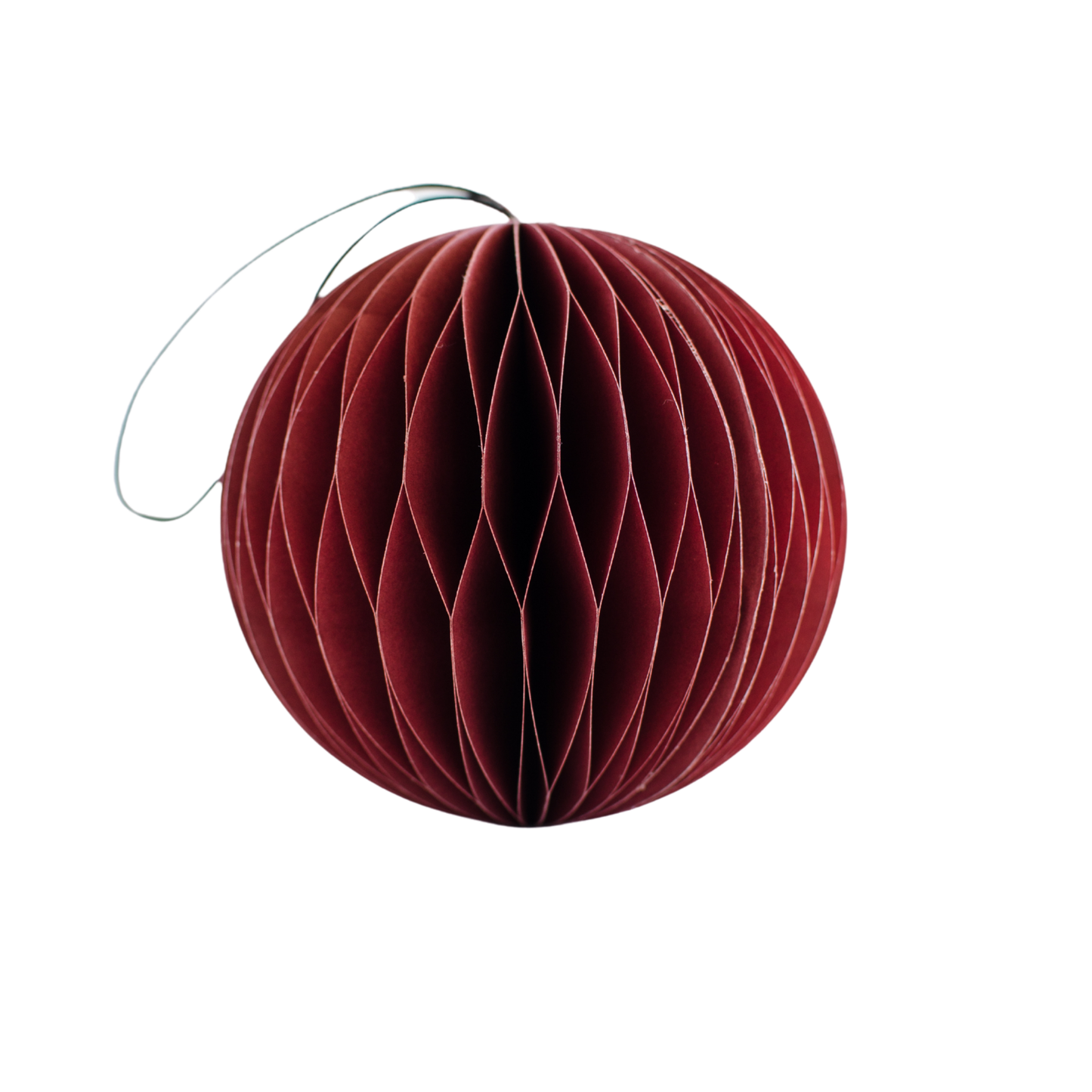 Classic Red Paper Sphere Ornament H8.5cm