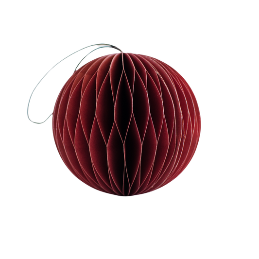 Classic Red Paper Sphere Ornament H8.5cm
