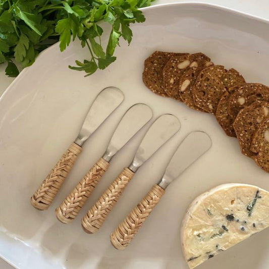 Wicker Natural Pate Knife Set of 2