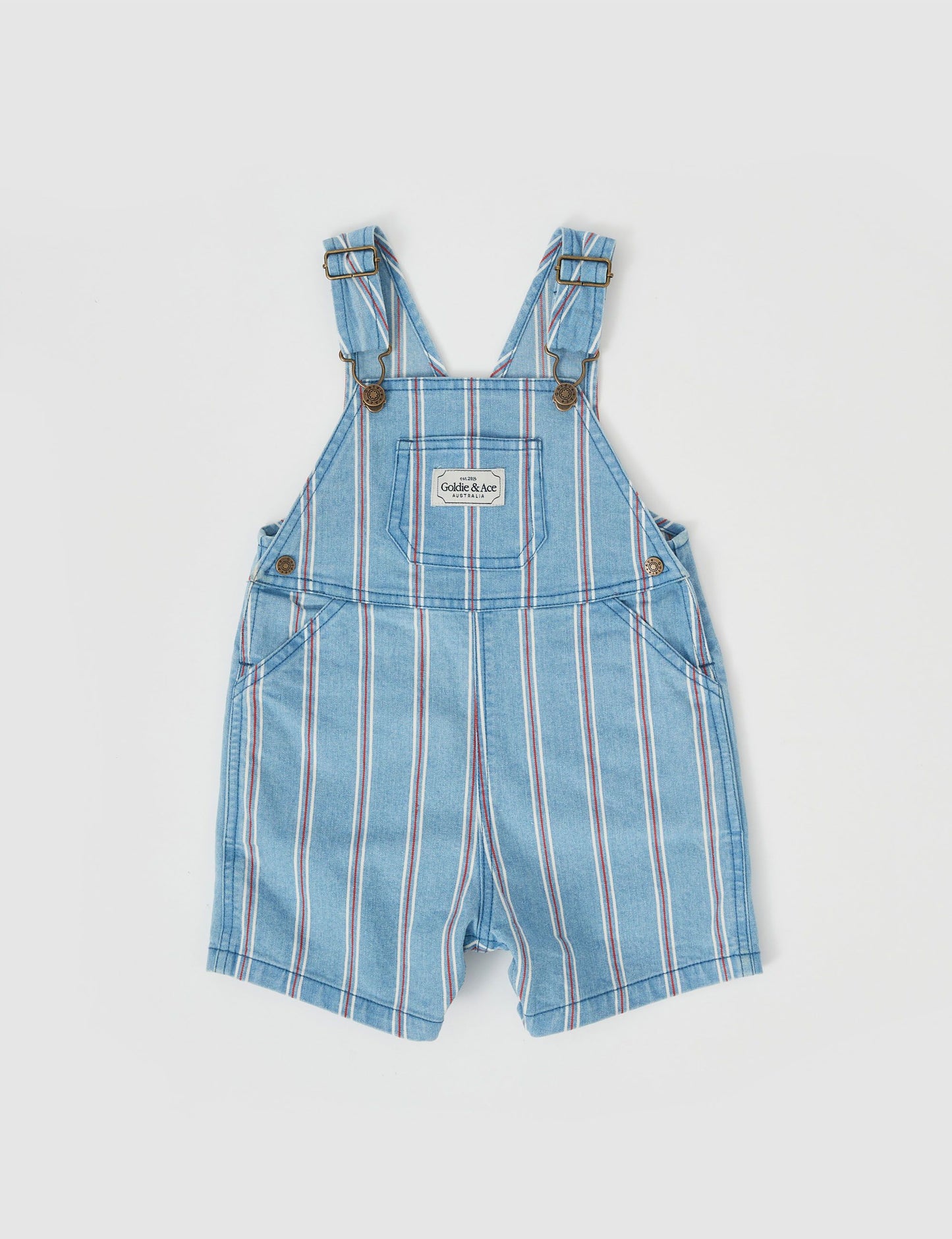 BURTON CLASSIC STRIPE DENIM OVERALLS