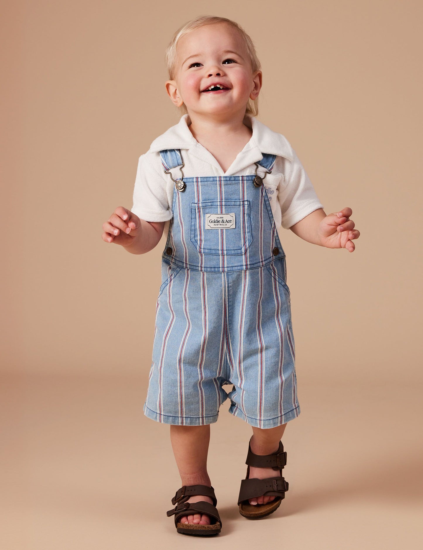 BURTON CLASSIC STRIPE DENIM OVERALLS