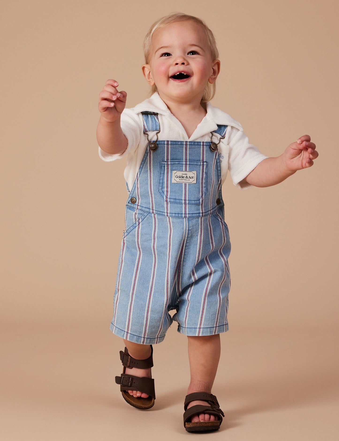 BURTON CLASSIC STRIPE DENIM OVERALLS