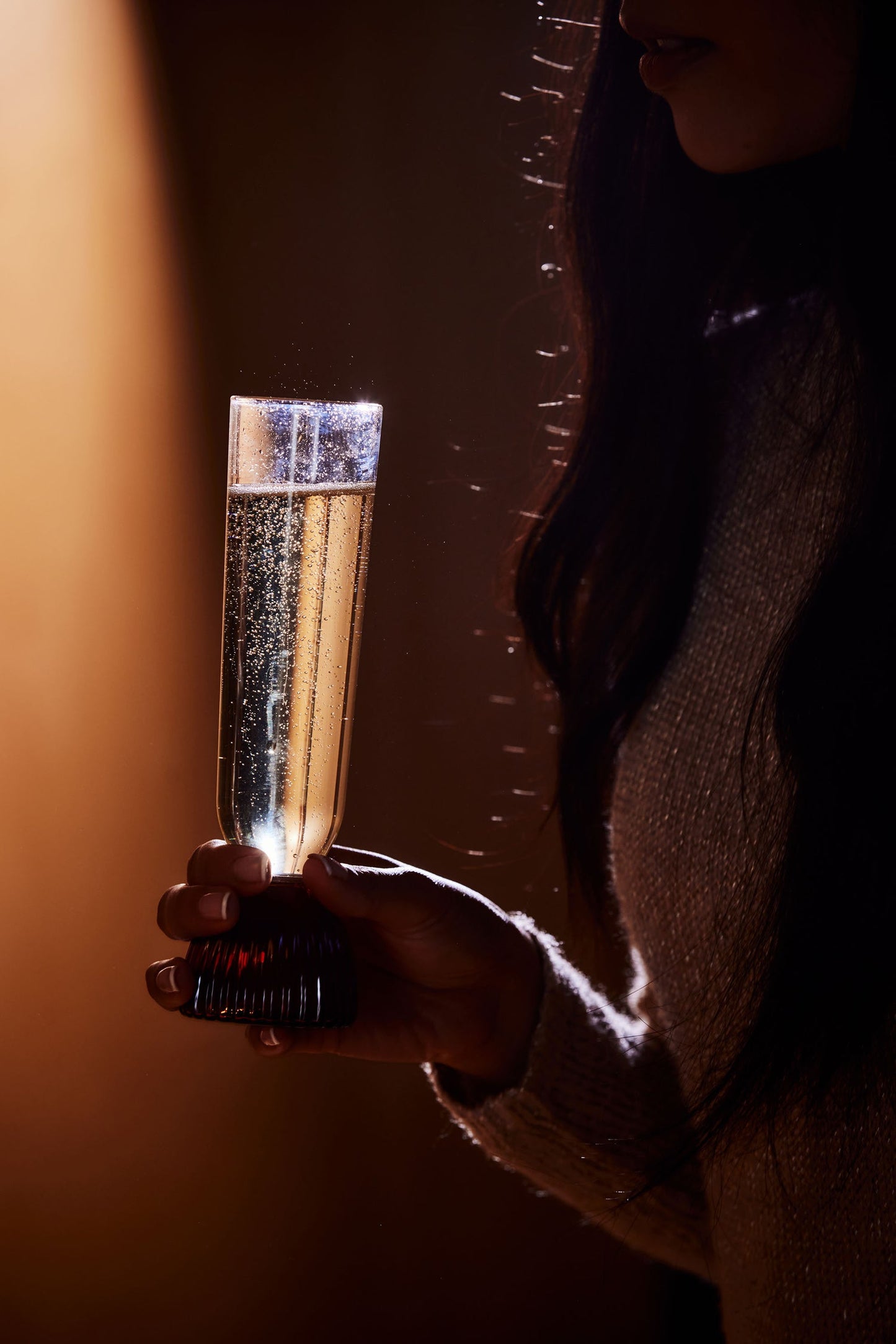 Kairos Champagne Flute | Dark Amber | Set of 2