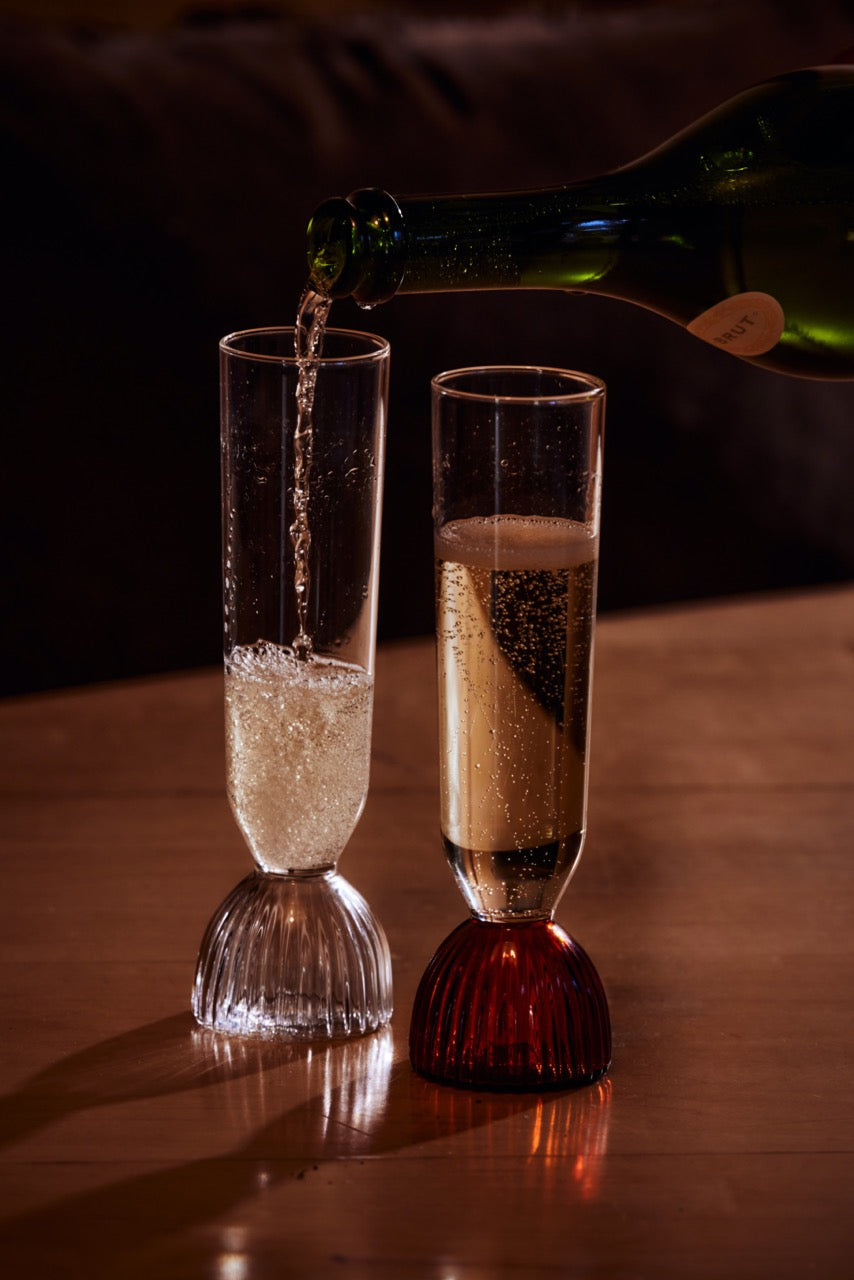 Kairos Champagne Flute | Dark Amber | Set of 2