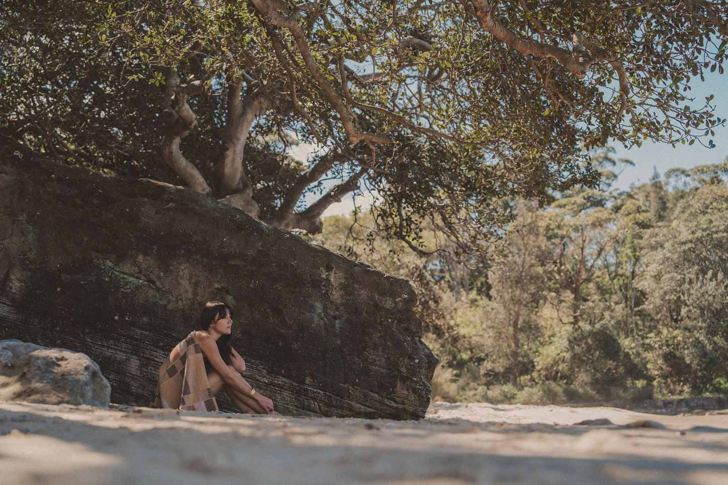 Karo Turkish Beach Towel | Black/Terracotta