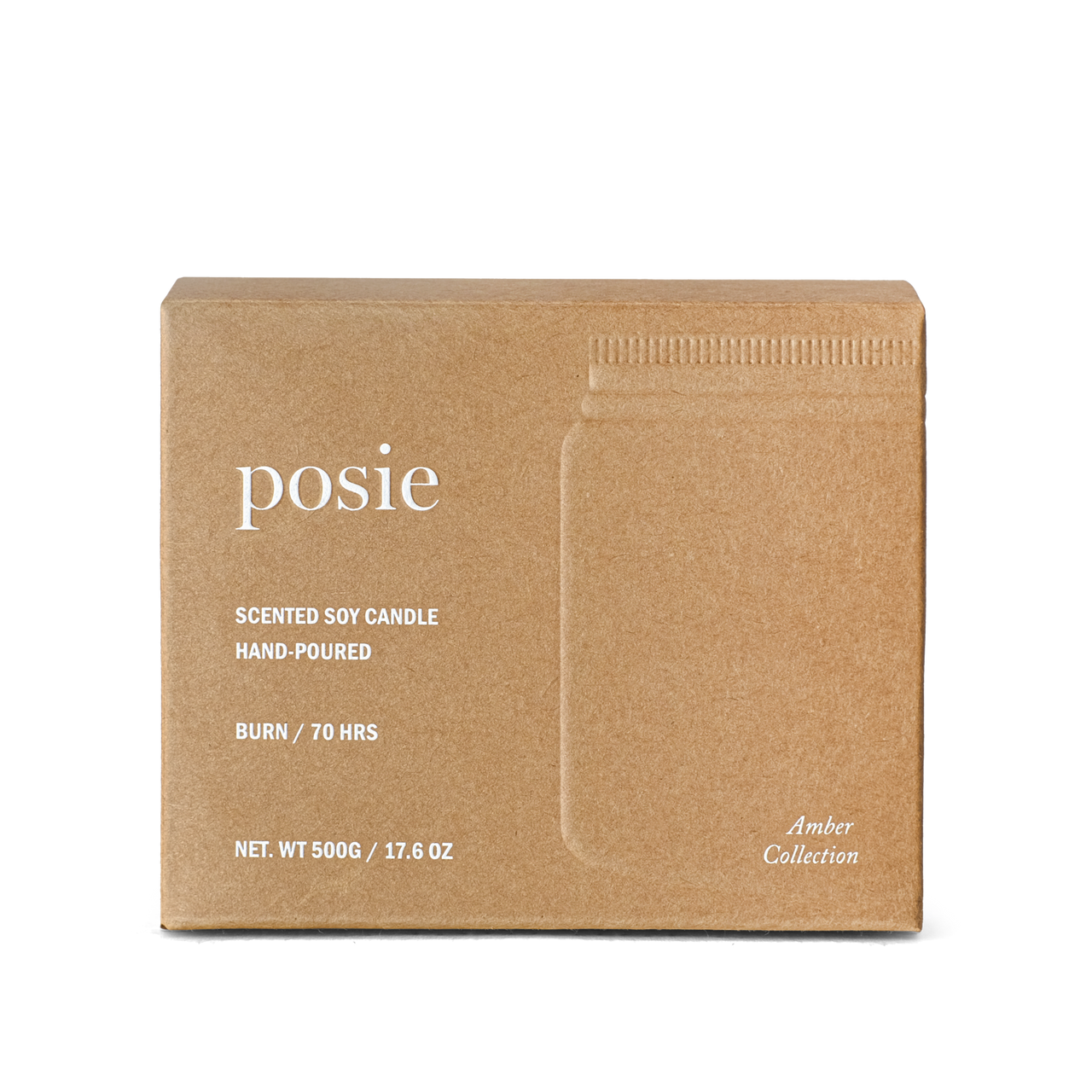 VAL: ROSE / SANDALWOOD / YUZU LARGE AMBER CANDLE 500G