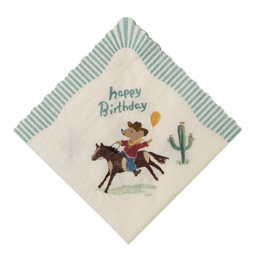 Maileg Napkin Happy Birthday Cowboy