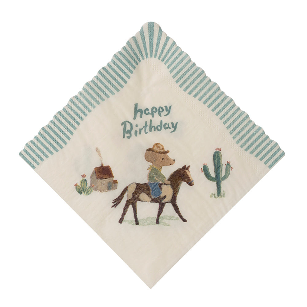 Maileg Napkin Happy Birthday Cowboy