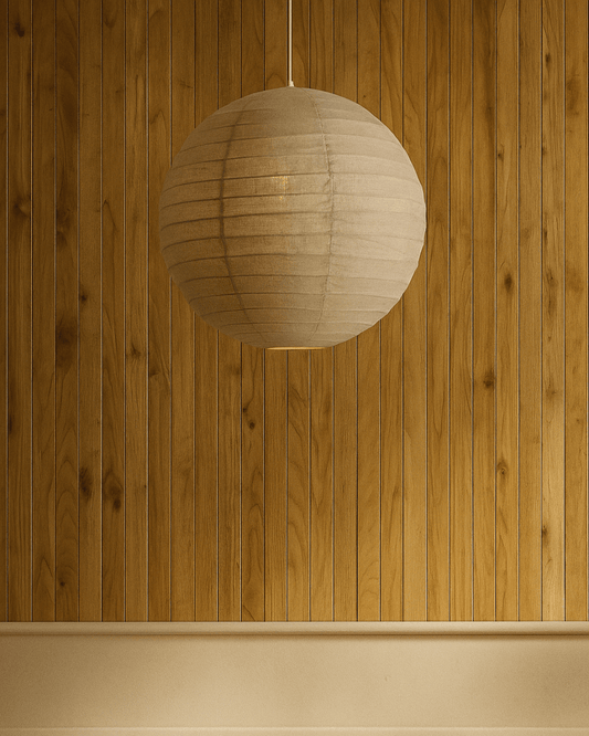 THE ATHENA LINEN PENDANT: Natural / 60cm / Round