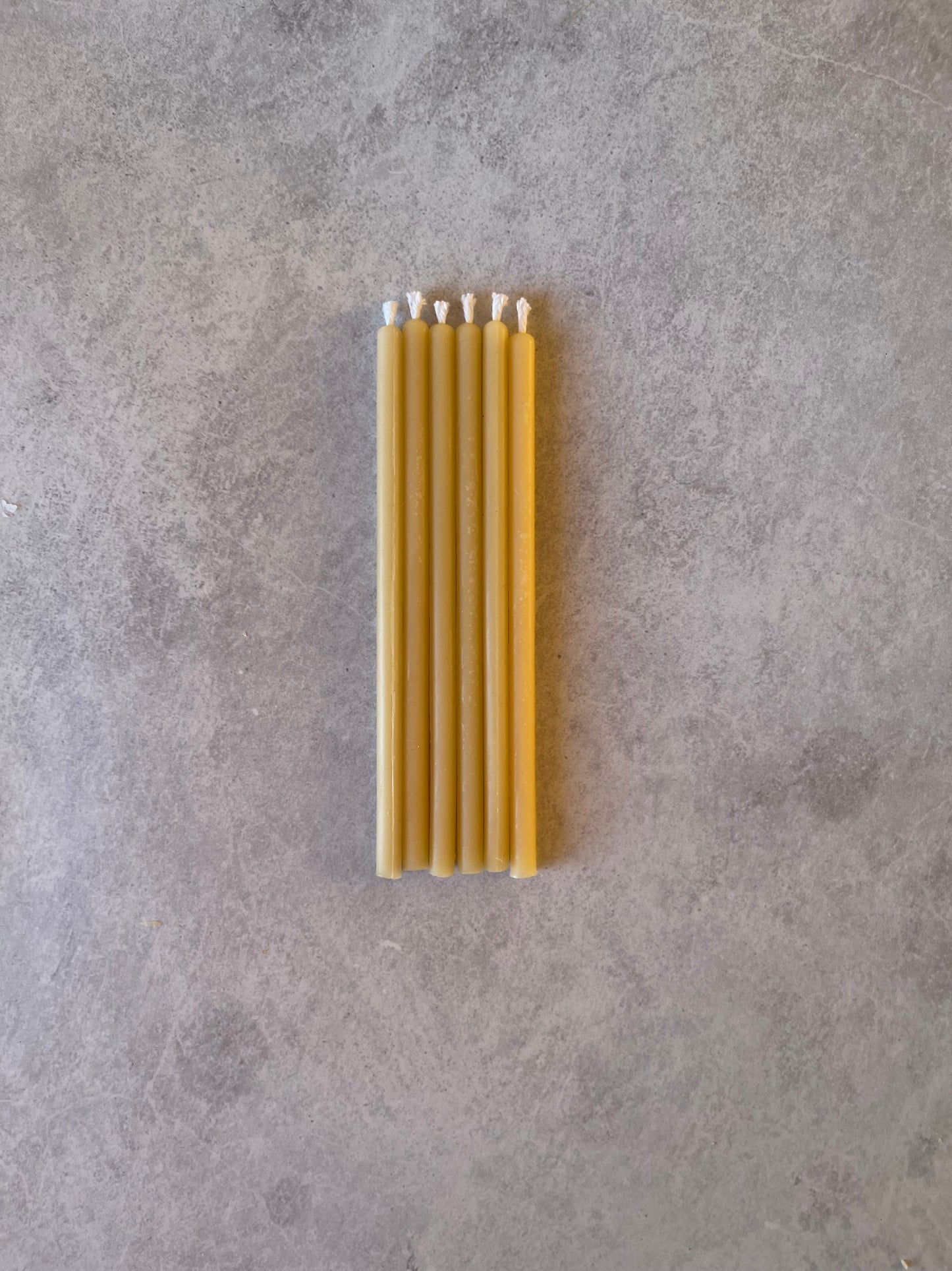 Slim Beeswax Birthday Candles 6 Pack