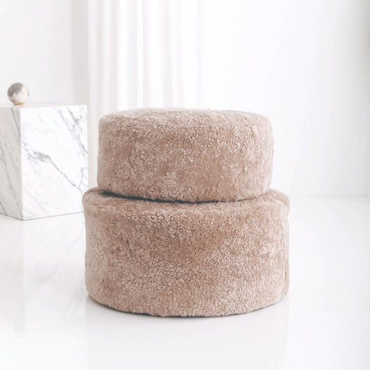 Shorn Curly Pouffe — 60cm