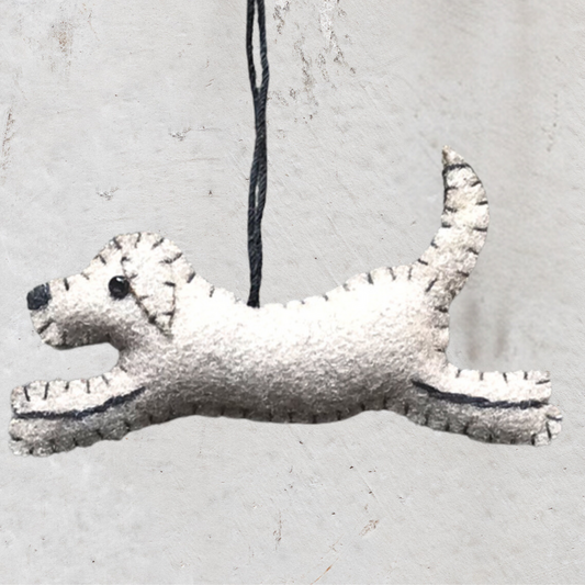 Felt Ornament — Running Dog