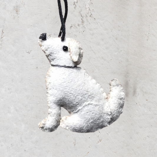 Felt Ornament — Beige Labrador