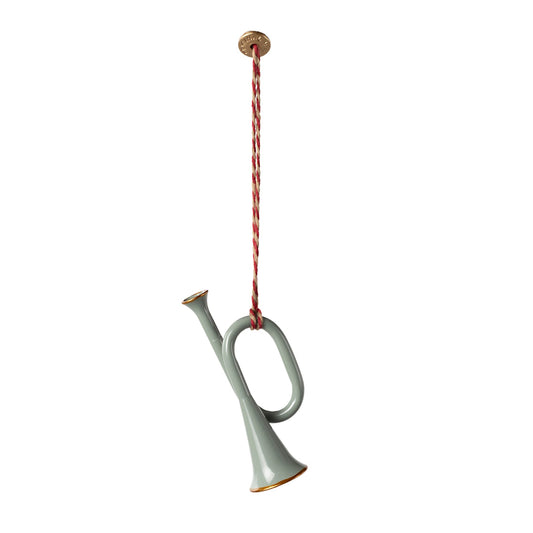 Maileg Metal Ornament Trumpet — Mint