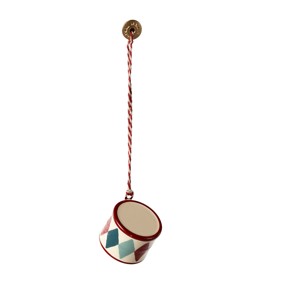 Maileg Metal Ornament Drum Small — Classic Green