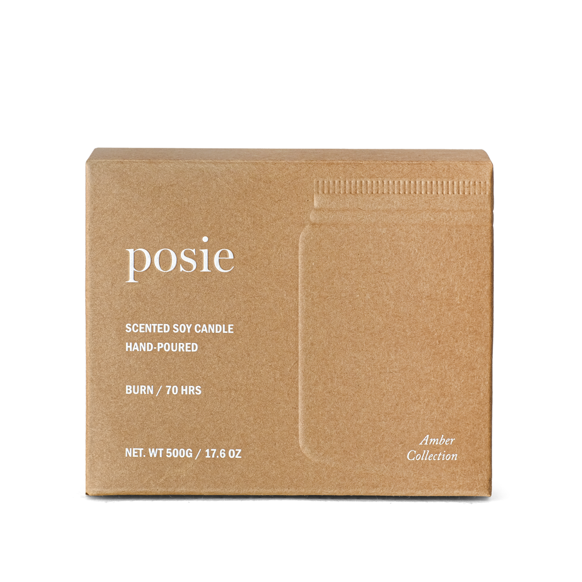 PIP: WATERMELON / CUCUMBER / BASIL LARGE AMBER CANDLE 500G