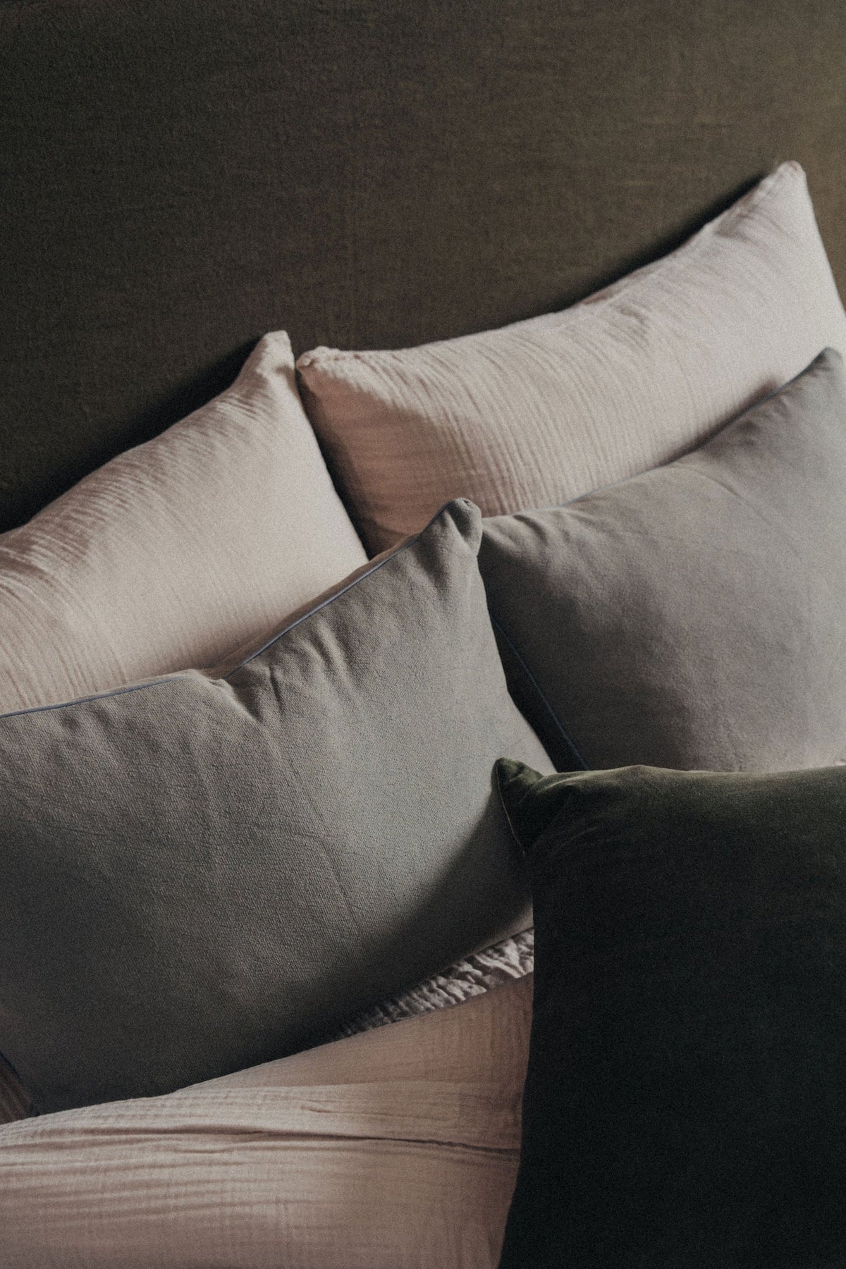 Vintage Wash Olive Cushion | Lumbar